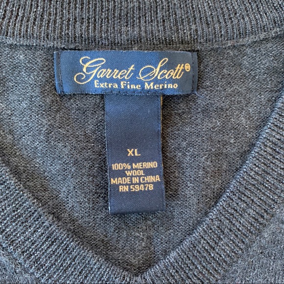 Garret Scott Argyle Merino Wool Vest - Picture 3 of 4